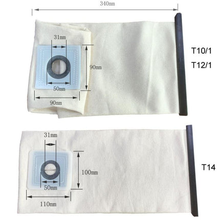 Vacuum Cleaner Filter Bags Reusable Canvas Pocket Bags, For Karcher T10 / T12, For Karcher T14