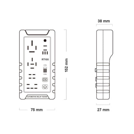 OBDResource 12V Automotive Relay Tester, RT100, RT100 With Storage Bag