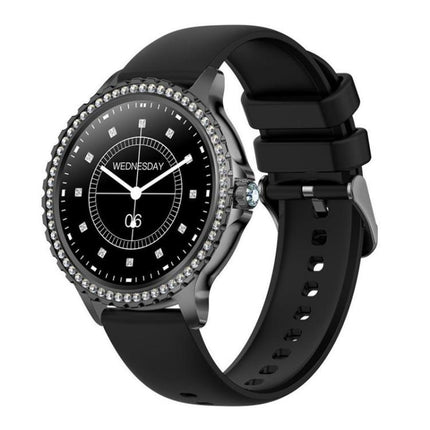 Bluetooth Calling AI Voice Assistant Life Waterproof Sports Smartwatch, Black Silicone Strap, Gold Pink Silicone Strap, Silver Gray Silicone Strap, Gold Rough Steel Strap+Pink Silicone Strap, Silver Rough Steel Strap+Gray Silicone Strap                ...