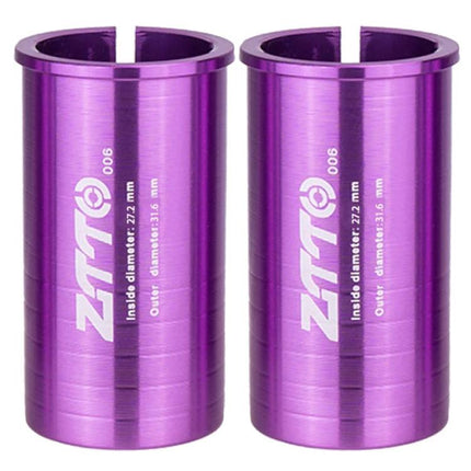 2pcs ZTTO Bicycle Seat Post Conversion Sleeve Reducer Cover, 25.4-27.2mm 001, 27.2-28.6mm 003, 27.2-30.4mm 004, 27.2-30.8mm 005, 27.2-31.6mm 006, 27.2-33.9mm 007, 31.8-34.9mm 008, 30.9-31.6mm 009, 25.4-30.9mm 010, 25.4-31.6mm 011, 27.2-30mm 012        ...