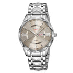 Men Silver Case Gray Dial