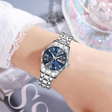 SKMEI Business Casual Watches Diamond Case Luminous Waterproof Quartz Watch