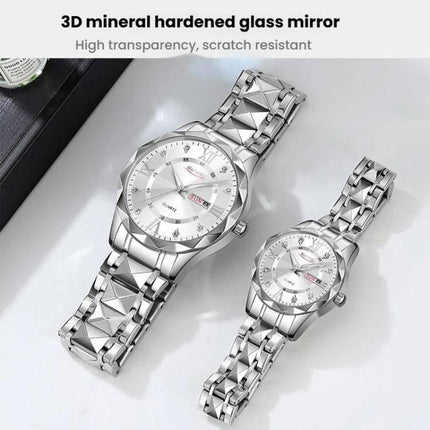SKMEI Business Casual Watches Diamond Case Luminous Waterproof Quartz Watch