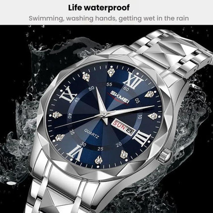 SKMEI Business Casual Watches Diamond Case Luminous Waterproof Quartz Watch