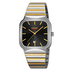 Silver Gold Case Black Dial