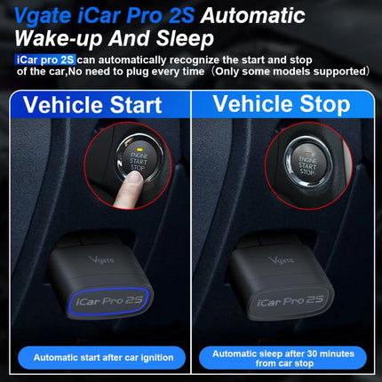 Vgate 3m bps Bluetooth Wireless Wake-up Diagnostic Instrument, Bluetooth 5.3