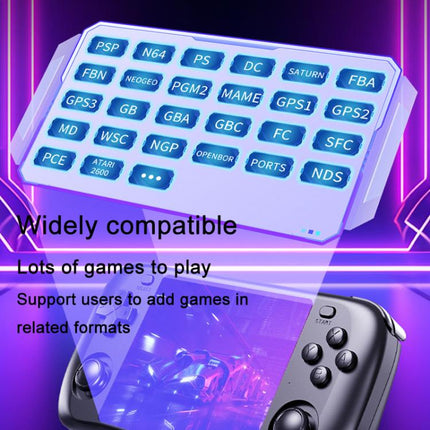 H36S 3.5 Inch IPS HD Screen Retro PSP Game Console Linux System GBA Handheld Video Game Console, 64G, 128G