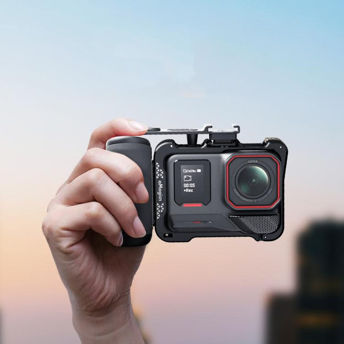 aMagisn Xplorer Grip Kit Street Vlogging Handle For Insta360, DJI Action, and GoPro Hero Series Action Cameras, For Insta360, DJI Action, and GoPro