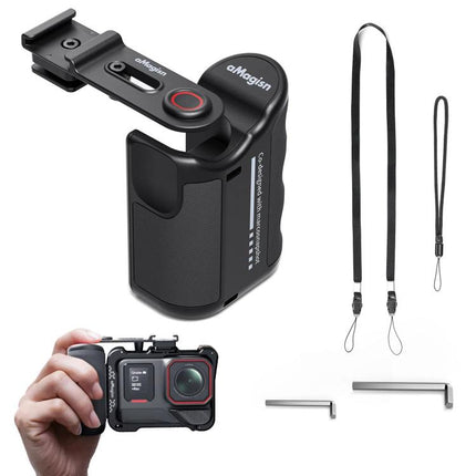 aMagisn Xplorer Grip Kit Street Vlogging Handle For Insta360, DJI Action, and GoPro Hero Series Action Cameras