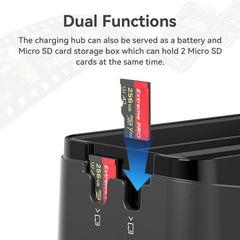 For Insta360 X5 Camera AMagisn Battery Charger Fast Charging Station For 3 Batteries Simultaneously