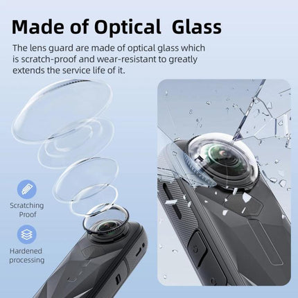For Insta360 X5 Camera aMagisn Lens Guard Protector Detachable Anti-Scratch Glass Cover, Standard Edition