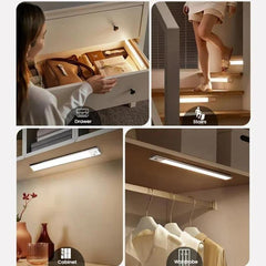 Rechargeable Motion Sensor Light Bar Cabinet Wardrobe Lamp With Remote Control
