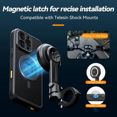 TELESIN IP68 Waterproof Case Submersible Touchscreen Phone Cover, For iPhone 16 Pro, For iPhone 16 Pro Max