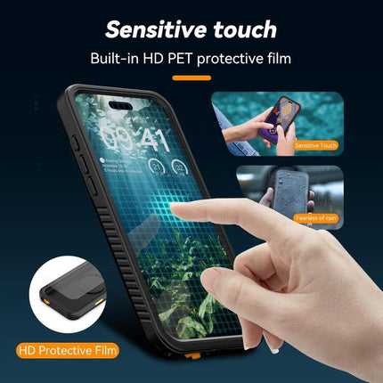 TELESIN IP68 Waterproof Case Submersible Touchscreen Phone Cover, For iPhone 16 Pro, For iPhone 16 Pro Max