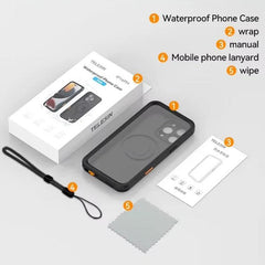 TELESIN IP68 Waterproof Case Submersible Touchscreen Phone Cover, For iPhone 16 Pro, For iPhone 16 Pro Max