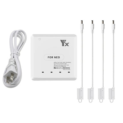 For DJI Neo Drone YX 4-port Battery Charger Charging Hub, US Plug, EU Plug, UK Plug, AU Plug