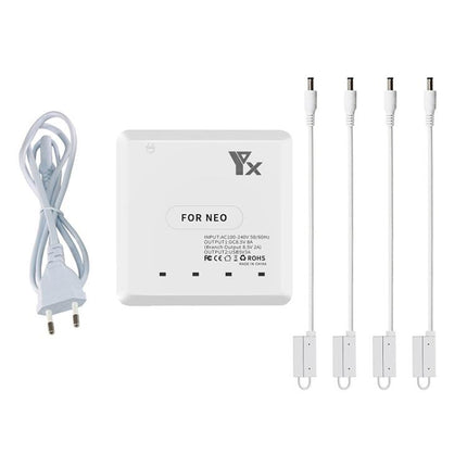For DJI Neo Drone YX 4-port Battery Charger Charging Hub, US Plug, EU Plug, UK Plug, AU Plug