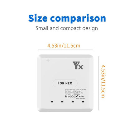 For DJI Neo Drone YX 4-port Battery Charger Charging Hub, US Plug, EU Plug, UK Plug, AU Plug