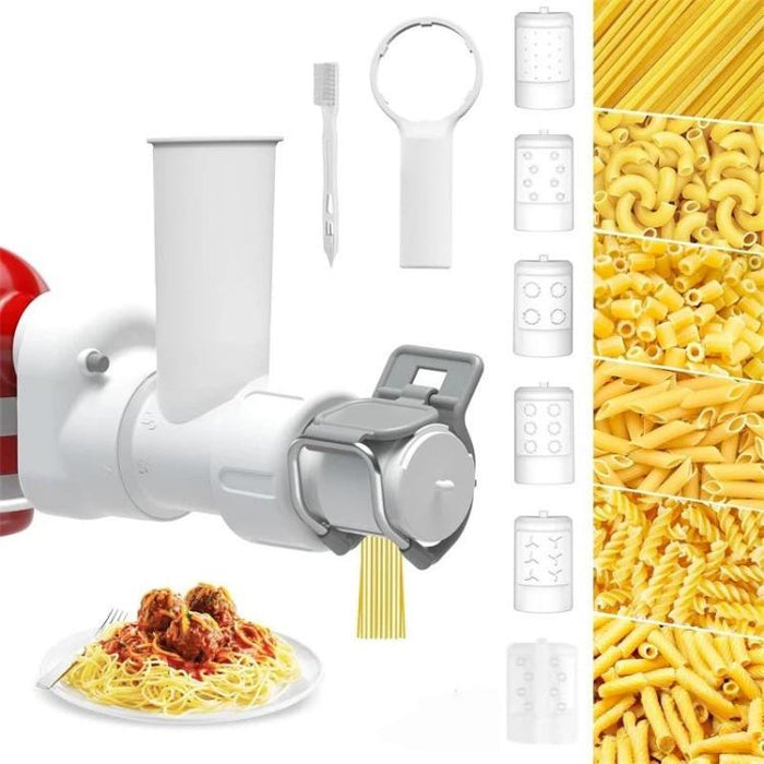 Pasta Maker Attachment For KitchenAid Stand Mixers Multi-Shape Noodle Tool Set With Macaroni Dies
