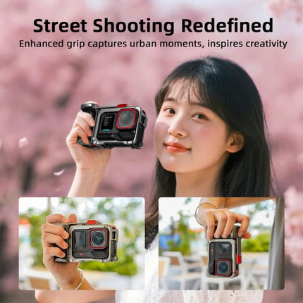 For Insta360 Ace Pro 2 / Ace Pro Flymile Xplorer Grip Kit Street Photography Handle Metal Cage Case