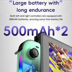 For Nintendo Switch JOY-05 Split Controllers TMR Hall Effect Joysticks, 6-Axis Motion & RGB Lighting