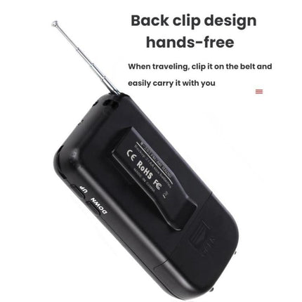 Portable FM/AM/SW Multi-Band High-Sensitivity Clock-Controlled Radio Player, For EU, For US