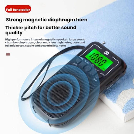 Portable FM/AM/SW Multi-Band High-Sensitivity Clock-Controlled Radio Player, For EU, For US