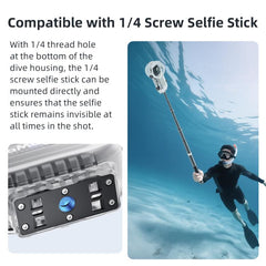 For Insta360 X5 AMagisn 60m/196ft Diving Case Quick-Release Full Invisible Waterproof Underwater Housing