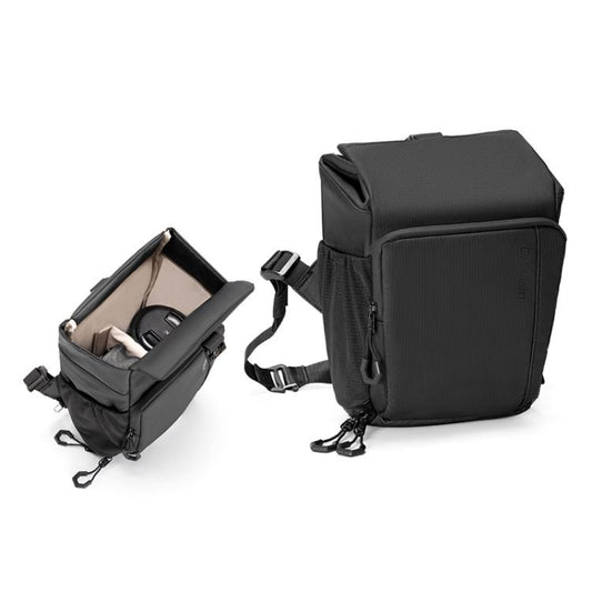 Cwatcun D198 Small Expandable Single Shoulder Camera Bag Waterproof Multi-Function Camera Bag, D198