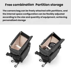 Cwatcun D198 Small Expandable Single Shoulder Camera Bag Waterproof Multi-Function Camera Bag, D198