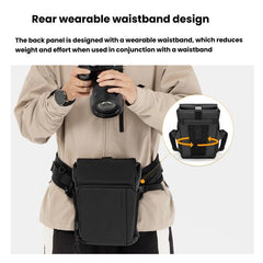 Cwatcun D198 Small Expandable Single Shoulder Camera Bag Waterproof Multi-Function Camera Bag, D198