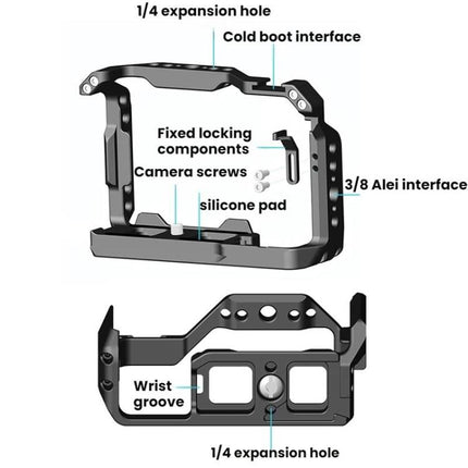 For Sony ZV-E10 II 2nd Generation Camera Cage DSLR Photography Live Streaming Protective Frame Stabilizer Kit