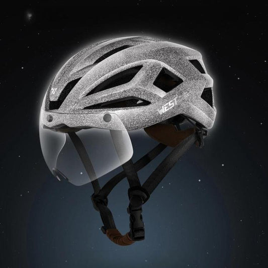 WEST BIKING Reflective Night Riding Bike Helmet with Magnetic Visor Lightweight & Breathable Unisex Cycling Helmet