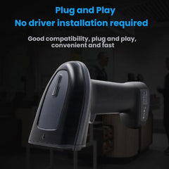 Long-range Wireless QR Code Barcode Scanner With Base