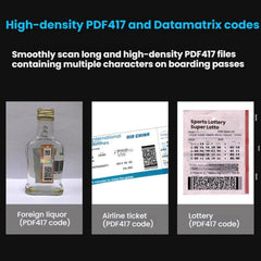 Long-range Wireless QR Code Barcode Scanner With Base