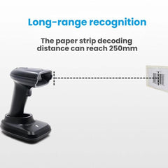 Long-range Wireless QR Code Barcode Scanner With Base