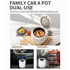 12V-24V 2L Car-Mounted Push-Button Rice Cooker