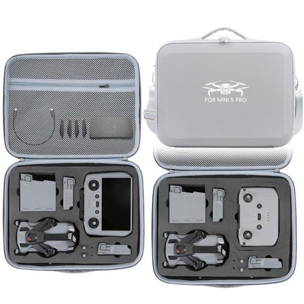 For DJI Mini 5 Pro Fly More All-in-one PU Organizer Bag Portable Travel Shoulder Bag
