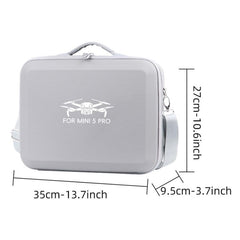 For DJI Mini 5 Pro Fly More All-in-one PU Organizer Bag Portable Travel Shoulder Bag