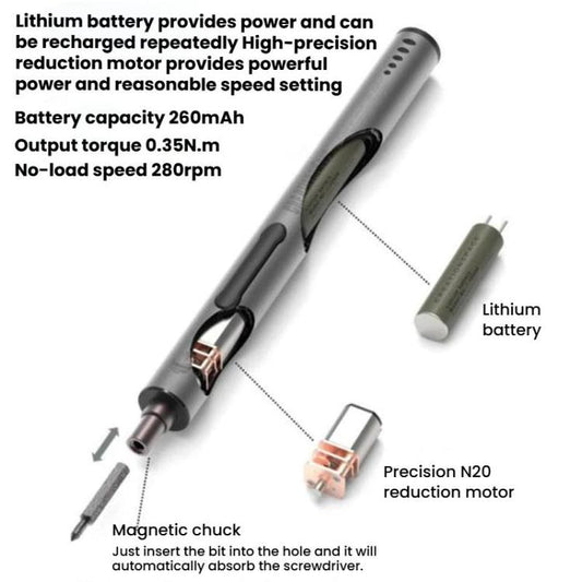 31pcs Mini Rechargeable Electric Screwdriver Set