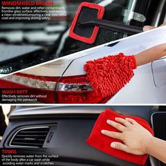 Car Cleaning Brush Set Power Drill Attachment For Vent Details Detail Brush With Sponge