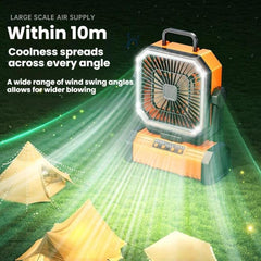Remote Control USB Oscillating Fan Portable Light For Camping