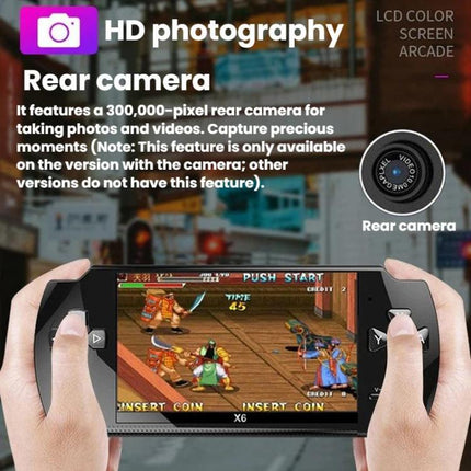X6 Pocket Gaming Console 4.3 Inch HD Gaming Handheld