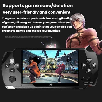 X6 Pocket Gaming Console 4.3 Inch HD Gaming Handheld