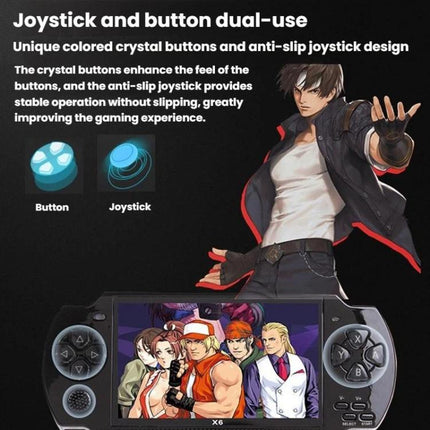 X6 Pocket Gaming Console 4.3 Inch HD Gaming Handheld