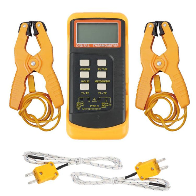 Dual-channel Temperature Clamp Contact Industrial Thermometer