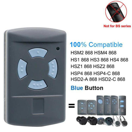 For HORMANN HSM2 / HSM4 868MHZ Wireless 4-Button Garage Door Remote Control, 4-Button