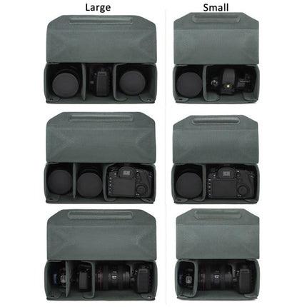 Modular Multi-Purpose Camera Insert Bag Eco-Friendly Protective Case for Mirrorless/DSLR Cameras and Lenses, M Gray, L Gray, M Black, L Black