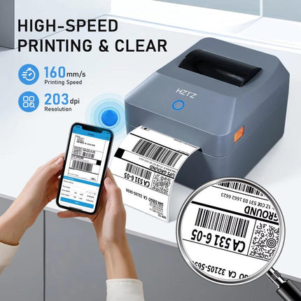 4-Inch Thermal Label Printer for Shipping, Barcode & Packaging Labels 25-100mm Print Width, EU Plug, HZTZ T40 USB, HZTZ T40 USB+Bluetooth, HZTZ T40 USB+LAN, HZTZ T40 USB+Bluetooth+Wi-Fi, HZTZ T40 USB+Wi-Fi