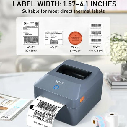 4-Inch Thermal Label Printer for Shipping, Barcode & Packaging Labels 25-100mm Print Width, EU Plug, HZTZ T40 USB, HZTZ T40 USB+Bluetooth, HZTZ T40 USB+LAN, HZTZ T40 USB+Bluetooth+Wi-Fi, HZTZ T40 USB+Wi-Fi